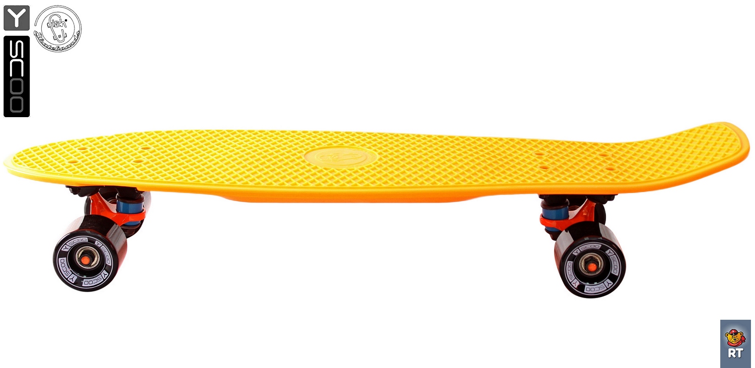 Скейтборд виниловый Y-Scoo Big Fishskateboard 27" 402-O с сумкой, оранжевый  
